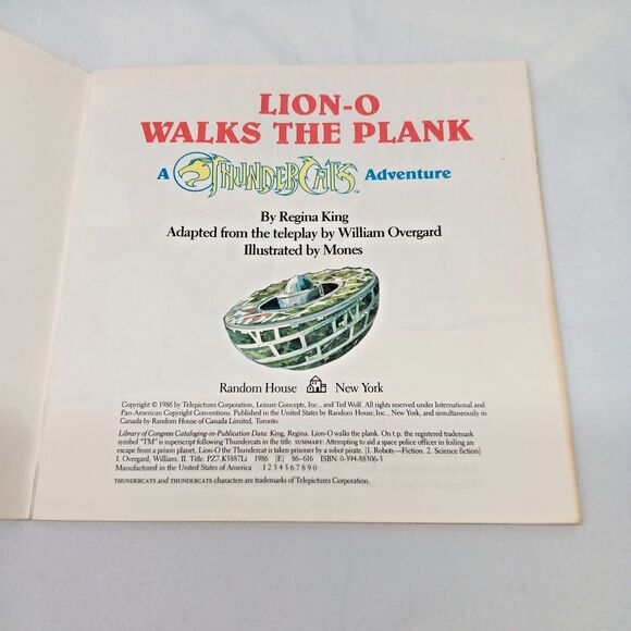 Vintage Lion-O Walks the Plank a Thundercats Adventure 1986 Paperback Book - Picture 2 of 3